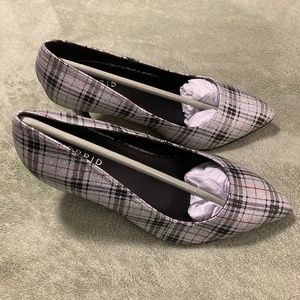 Torrid Black White Red Plaid Pumps Heels New Sz 8